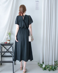 Wrap Dress 抗皺雪紡後帶傘形搖曳連身裙 / DS1144