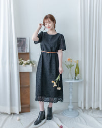 Lace Dress 精緻鏤空刺繡花邊連身裙/ DS1148