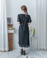 Lace Dress 精緻鏤空刺繡花邊連身裙/ DS1148