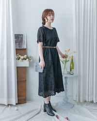 Lace Dress 精緻鏤空刺繡花邊連身裙/ DS1148