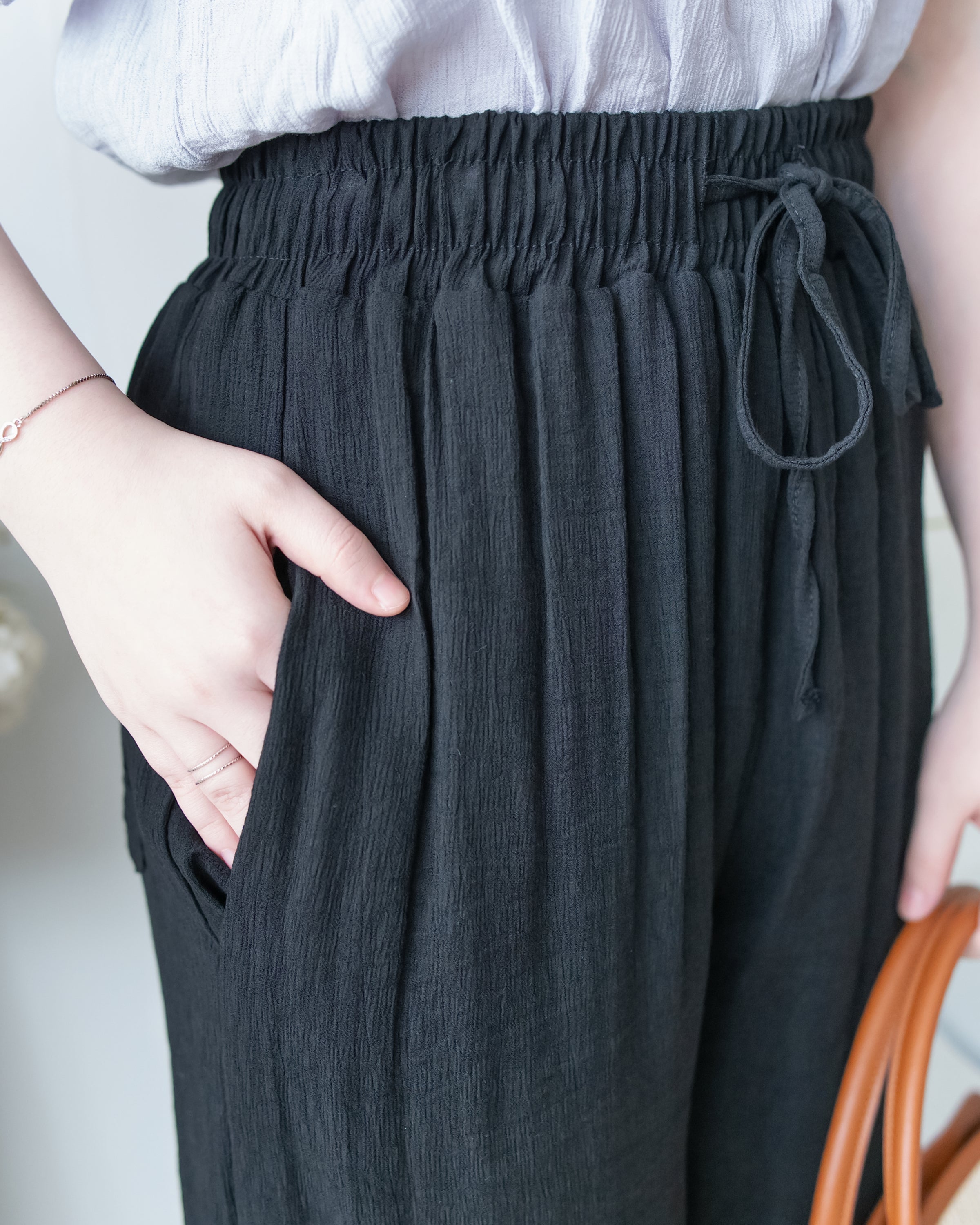 Flowy Pants 隨性雲朵裡布防皺流暢闊腳褲 /PT8481