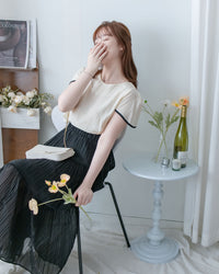 Chiffon Pleated Skirt 輕盈雪紡飄逸層次百褶長裙/SK8946