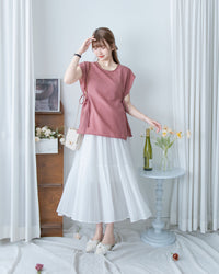 Chiffon Pleated Skirt 輕盈雪紡飄逸層次百褶長裙/SK8946