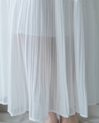 Chiffon Pleated Skirt 輕盈雪紡飄逸層次百褶長裙/SK8946