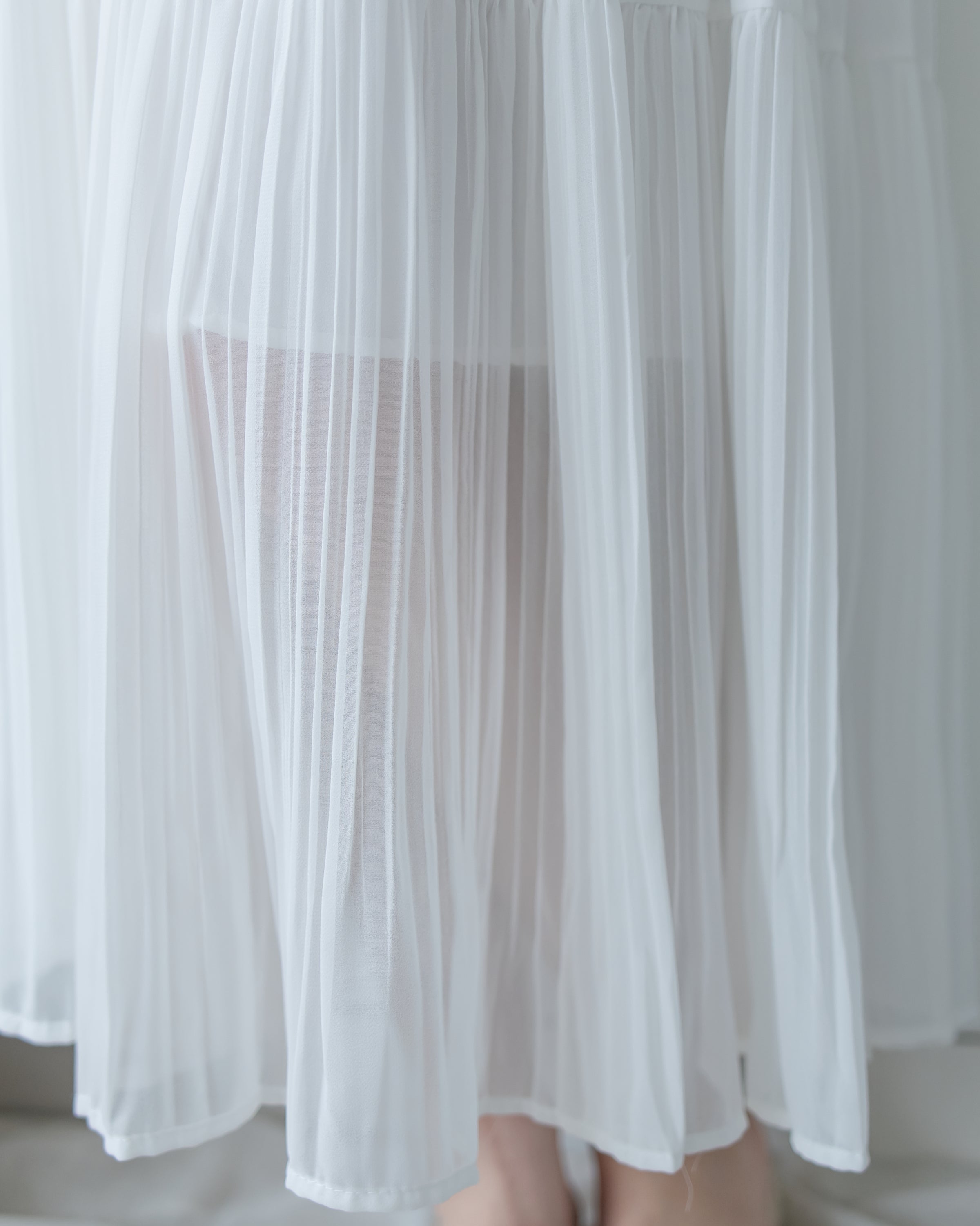 Chiffon Pleated Skirt 輕盈雪紡飄逸層次百褶長裙/SK8946