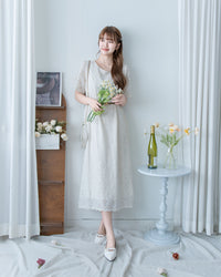 Lace Dress 精緻鏤空刺繡花邊連身裙/ DS1148