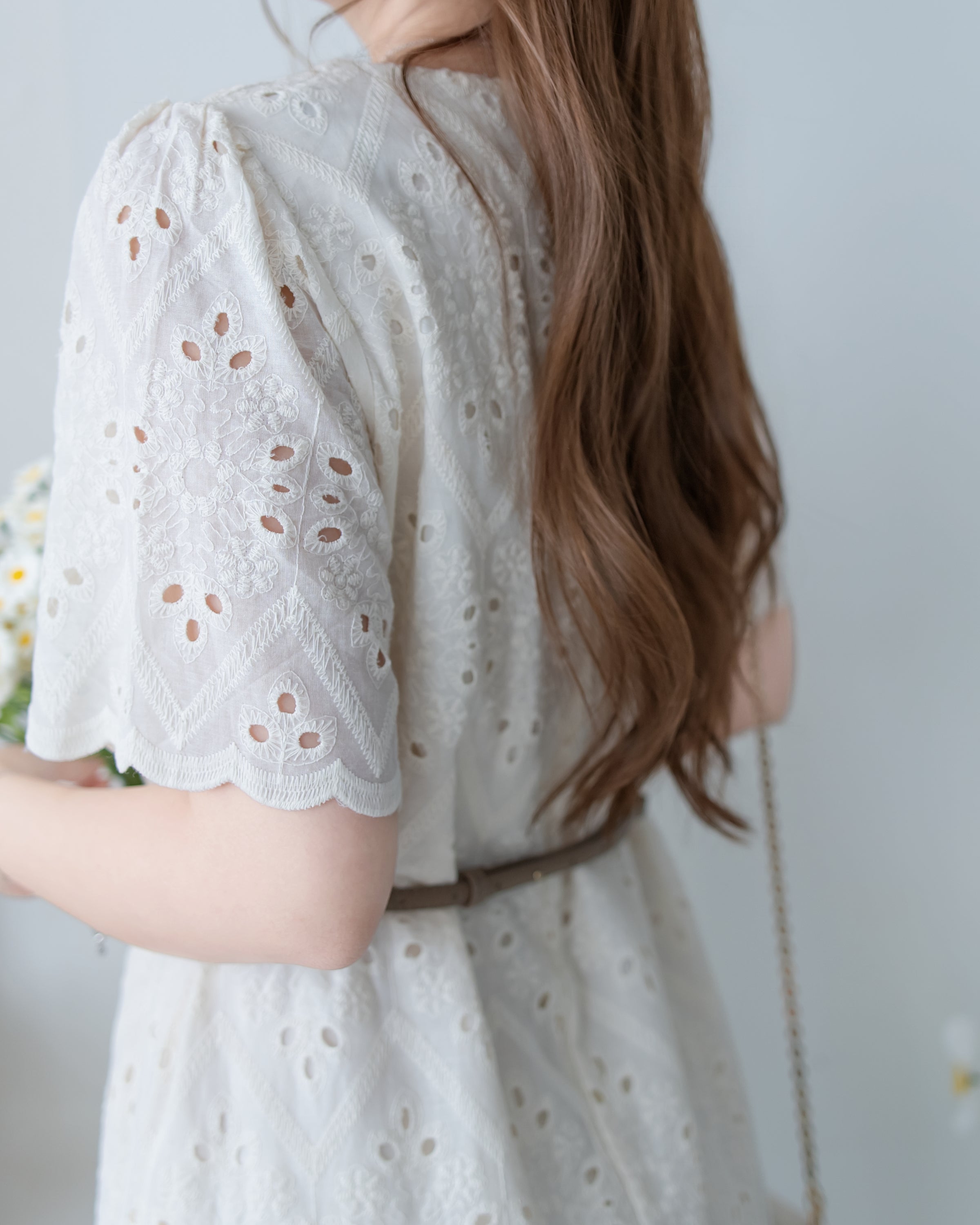 Lace Dress 精緻鏤空刺繡花邊連身裙/ DS1148
