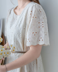Lace Dress 精緻鏤空刺繡花邊連身裙/ DS1148