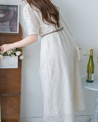 Lace Dress 精緻鏤空刺繡花邊連身裙/ DS1148