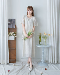 Lace Dress 精緻鏤空刺繡花邊連身裙/ DS1148