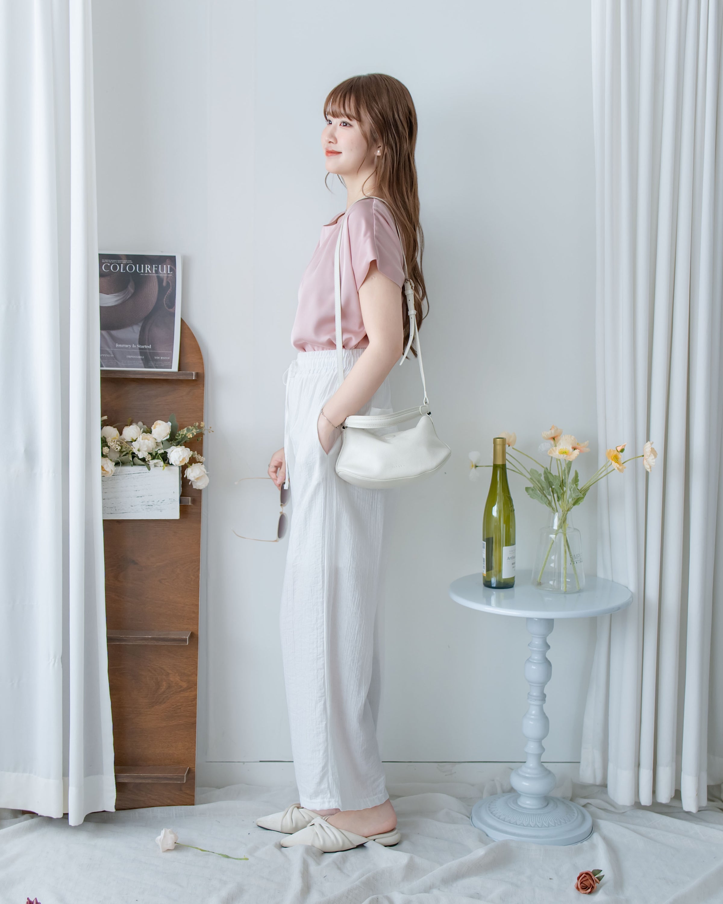 Flowy Pants 隨性雲朵裡布防皺流暢闊腳褲 /PT8481