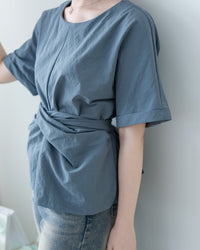 Cross Blouse 輕盈交叉帶後蝴蝶上衣/BU9150