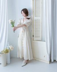 Stripe Dress 暗條紋弧腰線修腰連身裙/DS1159