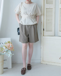 Cross Blouse 輕盈交叉帶後蝴蝶上衣/BU9150