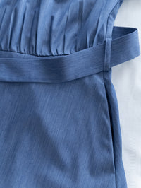 [intent label/intent製 ] Sophie Collar Dress 細褶方圓領顯瘦腰間口袋連身裙/  DSA8006