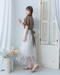 Cross Blouse 輕盈交叉帶後蝴蝶上衣/BU9150