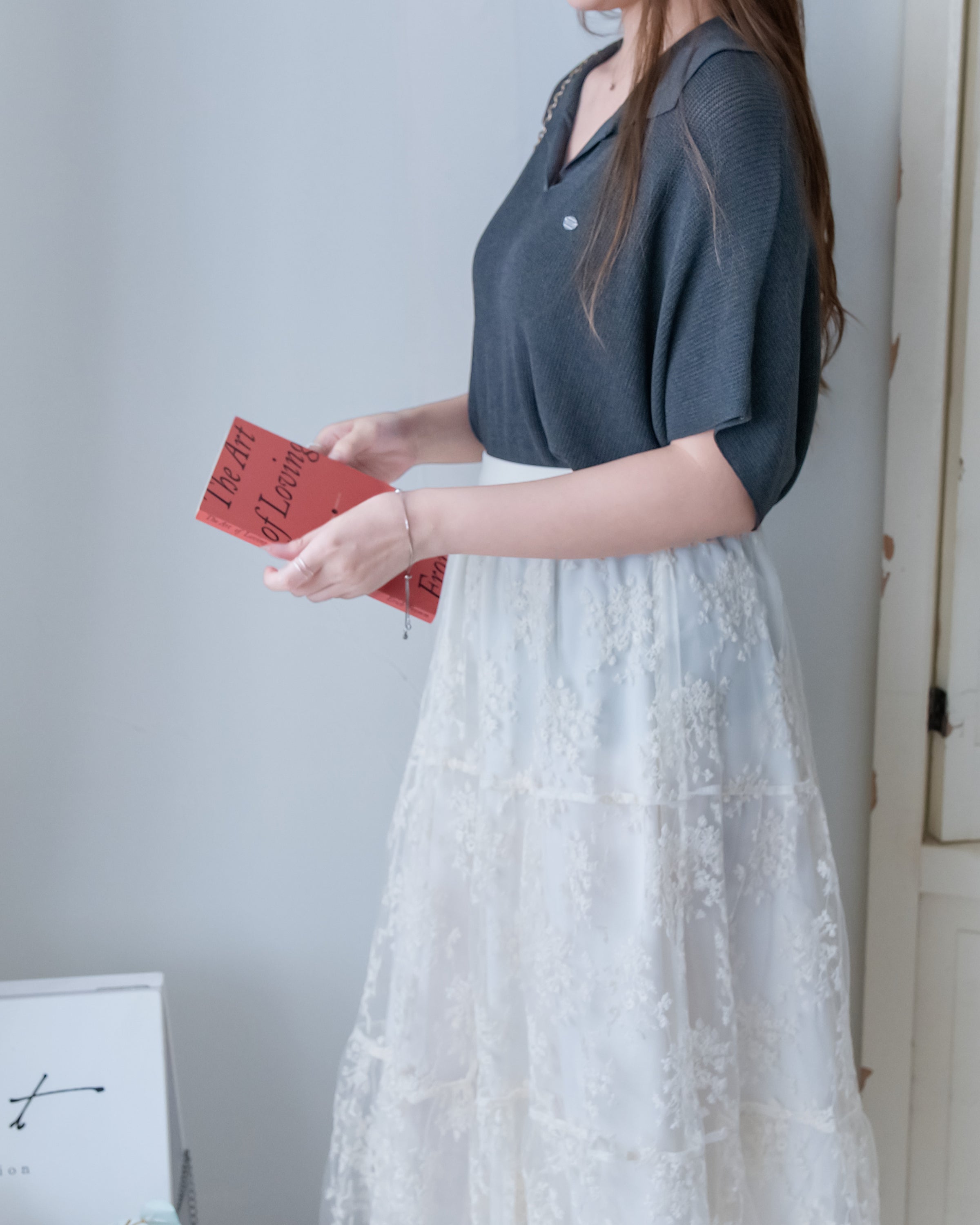 Floral Branch Skirt 浪漫鏤空刺繡層次薄紗傘裙/SK8949