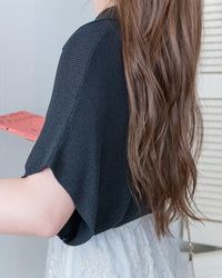 Knit Collar Top 無袖線防皺薄翻領針織衫/TP9235