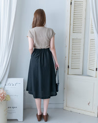 Belted Pocket Skirt 金屬扣裝飾腰帶傘形半裙/SK8947