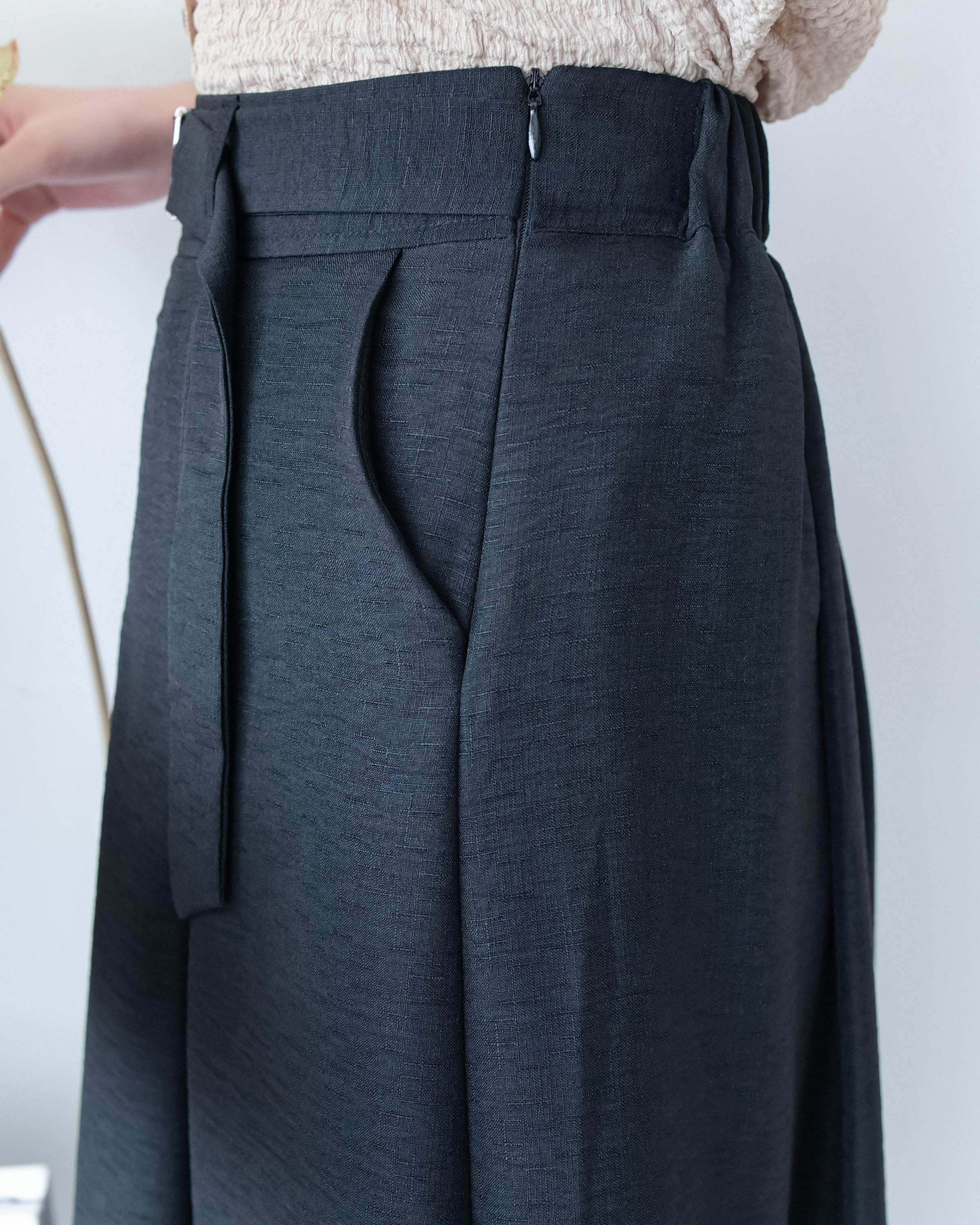 Belted Pocket Skirt 金屬扣裝飾腰帶傘形半裙/SK8947