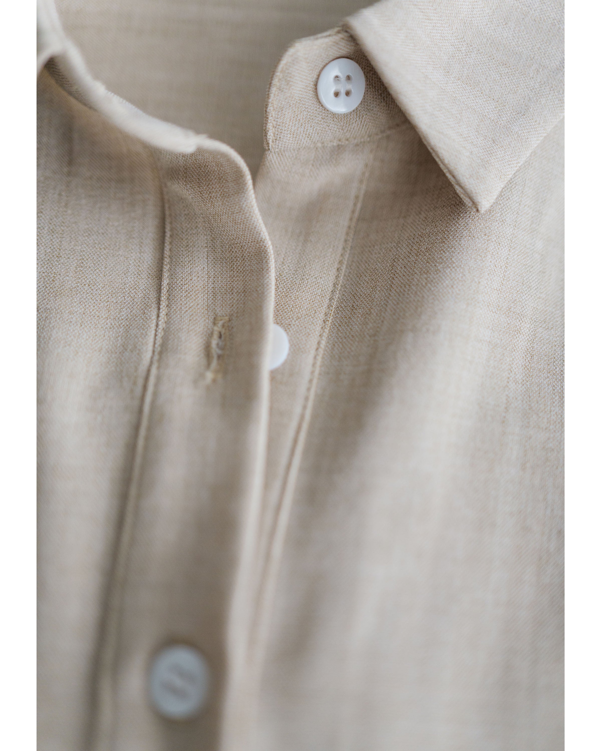 [intent label/intent製 ] Morandi Shirt Dress 十字暗紋莫蘭迪色系細領口袋連衣裙/ DSA8007