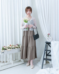 Layered Breeze Set 花邊防皺外套層次吊帶傘裙套裝/SE8119