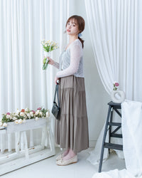 Layered Breeze Set 花邊防皺外套層次吊帶傘裙套裝/SE8119