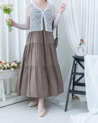 Layered Breeze Set 花邊防皺外套層次吊帶傘裙套裝/SE8119