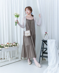 Layered Breeze Set 花邊防皺外套層次吊帶傘裙套裝/SE8119