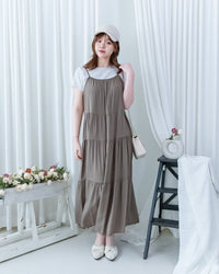 Layered Breeze Set 花邊防皺外套層次吊帶傘裙套裝/SE8119