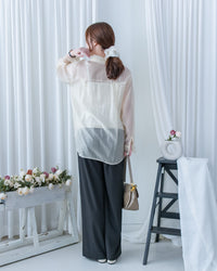 Airy Shirt 夏日微透光澤果凍感襯衫/BU9151