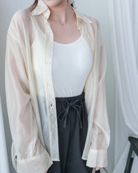 Airy Shirt 夏日微透光澤果凍感襯衫/BU9151