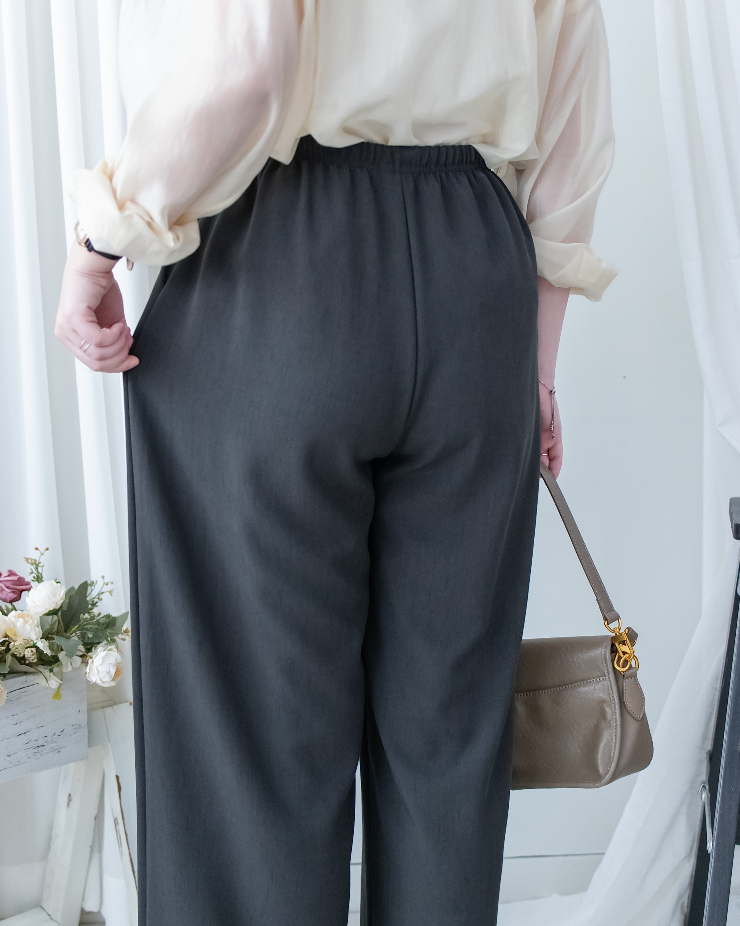 Fine Linen Pants 透氣防皺高質亞麻寬褲/PT8484