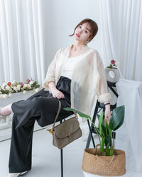 Airy Shirt 夏日微透光澤果凍感襯衫/BU9151