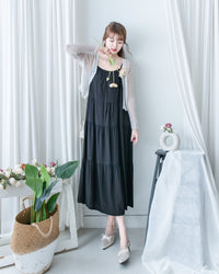 Layered Breeze Set 花邊防皺外套層次吊帶傘裙套裝/SE8119