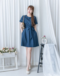 Alice Dress 隨性蝴蝶修腰口袋膝上連衣裙/DS1154
