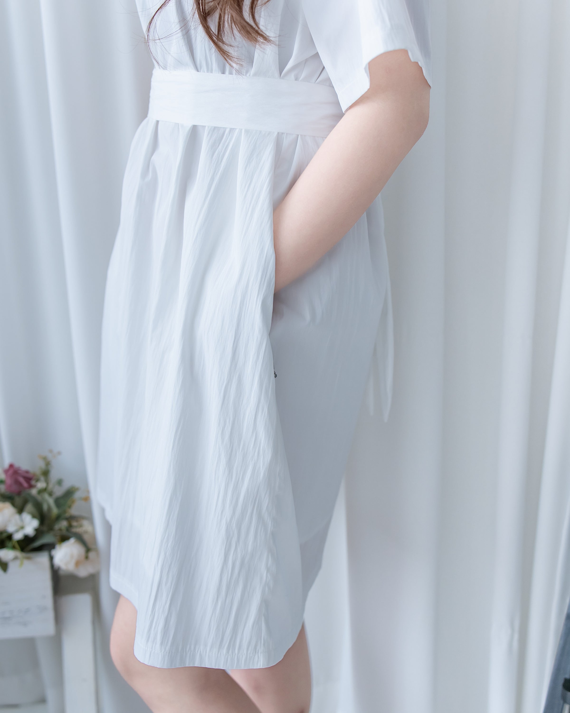 Alice Dress 隨性蝴蝶修腰口袋膝上連衣裙/DS1154