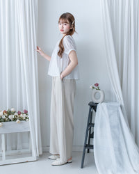 Lace Square Blouse 法式蕾絲方領裙擺上衣/BU9148