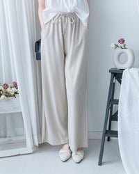 Fine Linen Pants 透氣防皺高質亞麻寬褲/PT8484