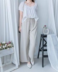 Fine Linen Pants 透氣防皺高質亞麻寬褲/PT8484