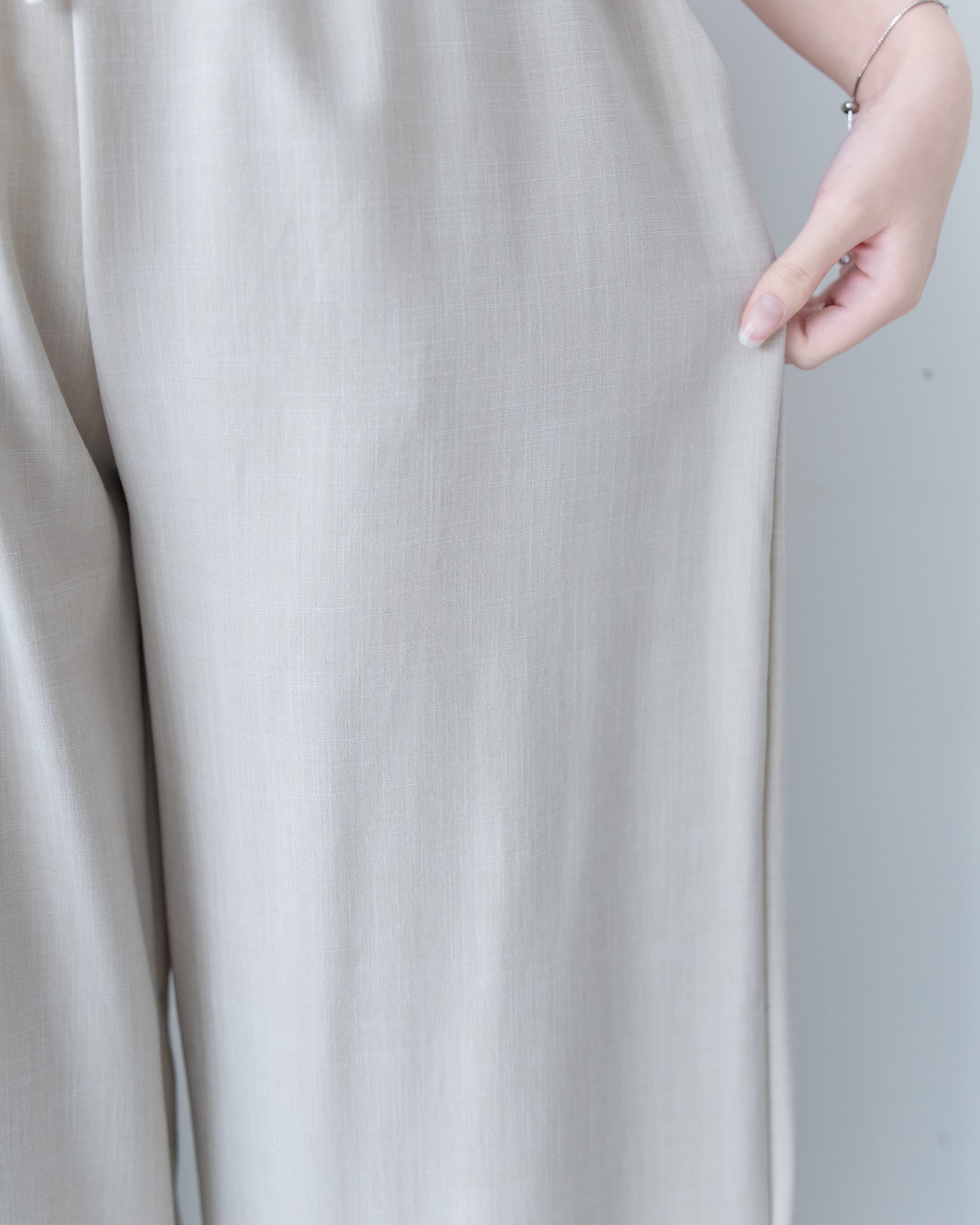 Fine Linen Pants 透氣防皺高質亞麻寬褲/PT8484