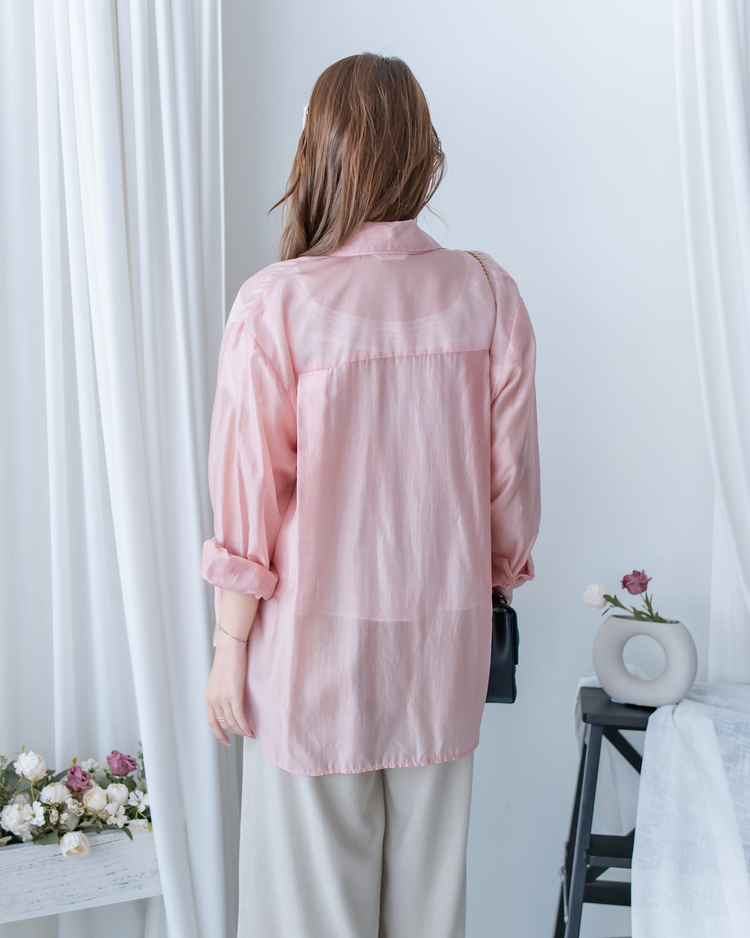 Airy Shirt 夏日微透光澤果凍感襯衫/BU9151
