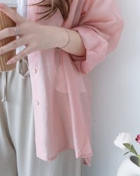 Airy Shirt 夏日微透光澤果凍感襯衫/BU9151
