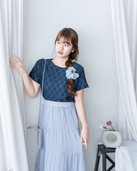 [intent label/intent製 ] Clara Skirt 輕盈高級光澤感層次長裙/ SKA8002