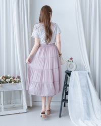 [intent label/intent製 ]  Lace Top 彈性防皺通花自然修腰花邊上衣/ TPA8003
