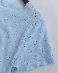[intent label/intent製 ]  Lace Top 彈性防皺通花自然修腰花邊上衣/ TPA8003