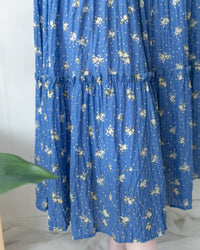 Lace Floral Dress 法式蕾絲 V 領碎花層次連身裙/DS1175