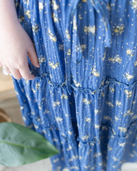 Lace Floral Dress 法式蕾絲 V 領碎花層次連身裙/DS1175