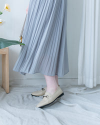 Pleated Sleeveless Dress 法式飄逸壓褶綁帶連身裙/DS1173