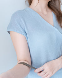 Wrap V-Neck Knit  疊領口 V 領針織小袖上衣/TP9238